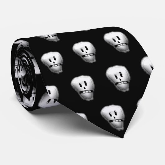 Cravate Crânes d'Halloween (Roulé)