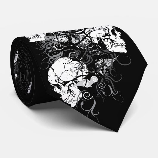 Cravate Crânes d'Imaginaire (Roulé)