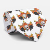 Cravate Crânes flamboyants (Roulé)