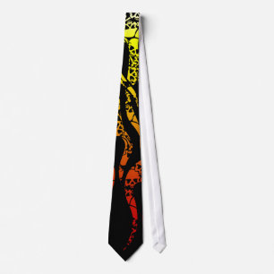 Cravate crânes flamboyants frais