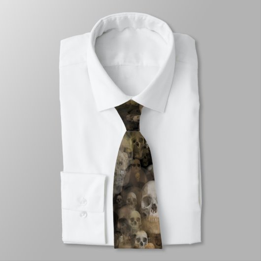 Cravate Crânes gothiques (Attaché)