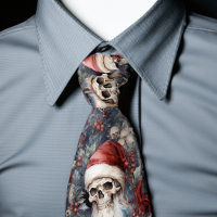 Crânes gothiques de Père Noël en chapeaux de Père 