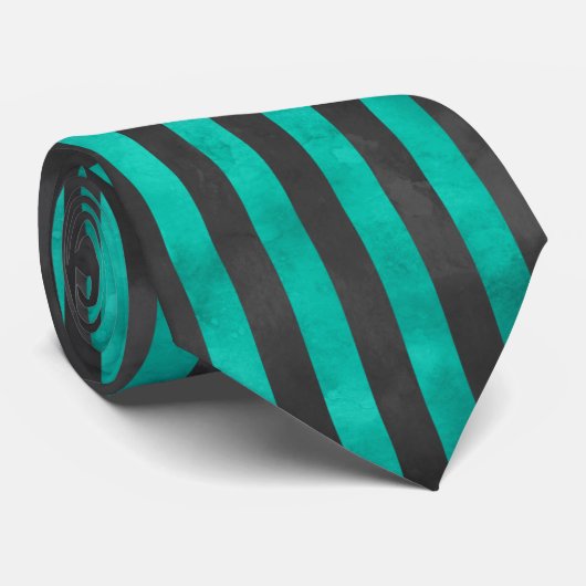 Cravate Crânes turquoise et série tournesol Design 4 (Roulé)