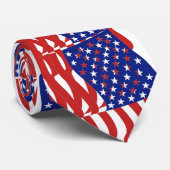 Cravate Cravate-abstrait /Drapeau USA (Roulé)
