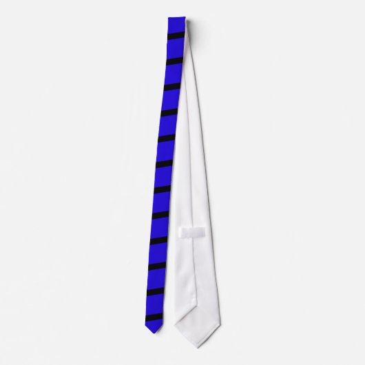 Cravate Cravate, bleu royal et rayure de noir (Dos)