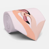 Cravate Cravate, Flamant rose Amour (Roulé)
