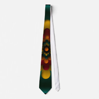 Cravate Cravate, fleur de zen, rouge de Rasta, jaune, vert