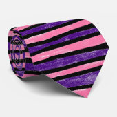 Cravate Cravate, Grandes peintes, Rose et Violet (Roulé)