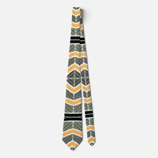 Cravate Cravate, motif d'impression en tissu multicolore (Devant)