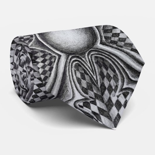 Cravate Cravate, noir et blanc (Roulé)