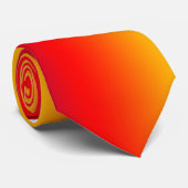 Cravate Cravate, orange et jaune, AMUSANT (Roulé)