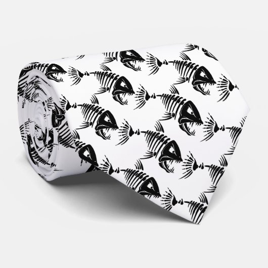 Cravate Cravate/poissons squelettiques (Roulé)