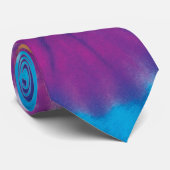 Cravate Cravate-teint violet bleu jaune mignon Motif color (Roulé)