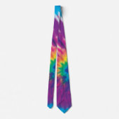 Cravate Cravate-teint violet bleu jaune mignon Motif color (Dos)