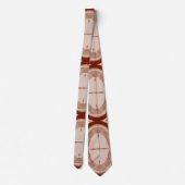Cravate Cravate, tissu de couleur Brown impression design (Dos)