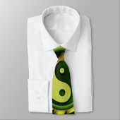 Cravate Cravate, Yin Yang Sun, Vert, Lime, Chartreuse, Bro (Attaché)