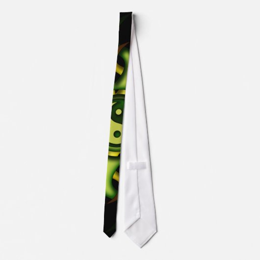 Cravate Cravate, Yin Yang Sun, Vert, Lime, Chartreuse, Bro (Dos)