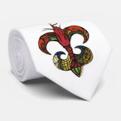 Cravate Crawdad Fleur De Lis Tie pour le papa (Roulé)