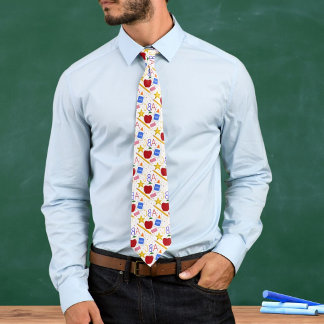 Cravate Crayon de pomme de professeur de salle de classe C