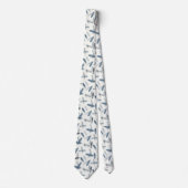 Cravate Crayon Gris Ardoise Bleu Abstrait (Devant)