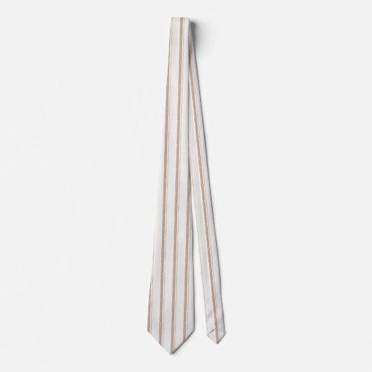 Cravate Cream Brown Stripes (Devant)