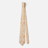 Cravate Cream & Peach Floral Pattern (Devant)