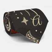 Cravate Create Your Own Black Orange Celestial (Roulé)