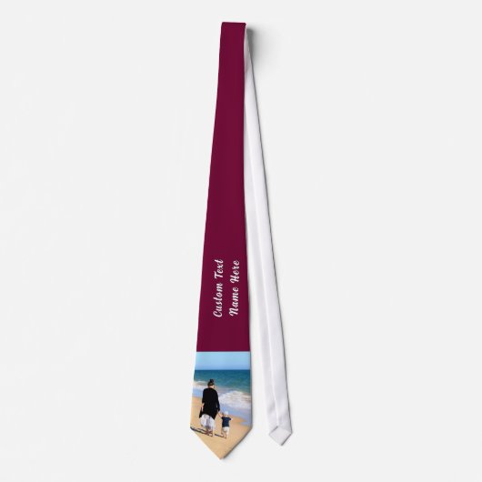 Cravate Create Your Own Photo Neck Tie Personalized Text (Devant)