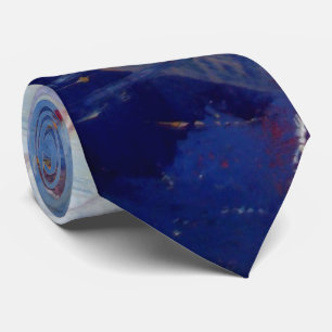 Cravate Créatif Bleu Original Art Abstrait Moderne