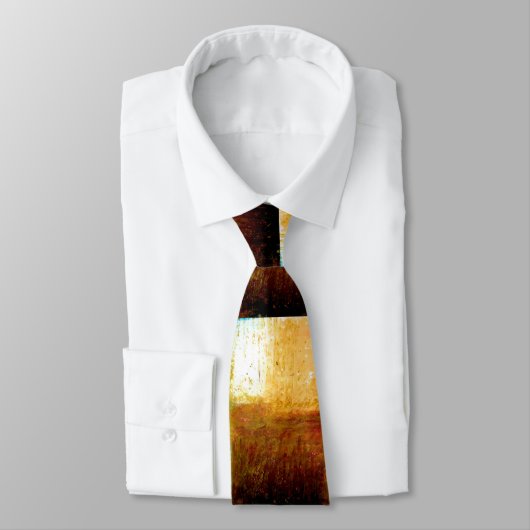 Cravate Créatif Original Brown Art moderne Abstrait (Attaché)