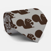 Cravate Créature mignonne à noix de région boisée du motif (Roulé)