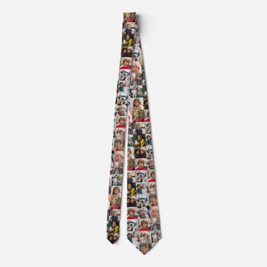 Cravate Créer un collage photo personnalisé avec 16 photos (Dos)