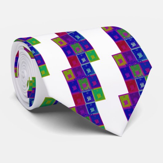 Cravate Créez votre propre Père Noël HoHoho Pop Art spécia (Roulé)