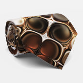 Cravate Crème Brown ivoire au chocolat Art Abstrait unique (Roulé)