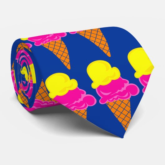 Cravate Crème glacée, (Roulé)