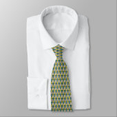 Cravate Crème noire Turquoise verte Tribal Chic Necktie (Attaché)