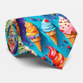Cravate Crèmes glacées Art coloré (Roulé)