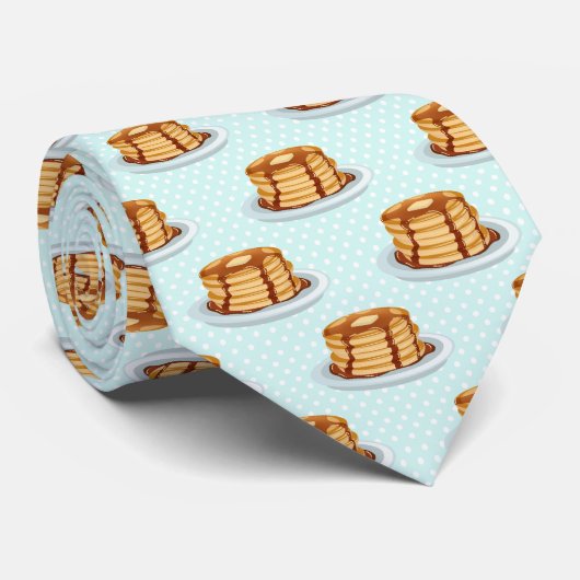 Cravate Crêpes avec sirop d'érable et Motif Polkadot (Roulé)