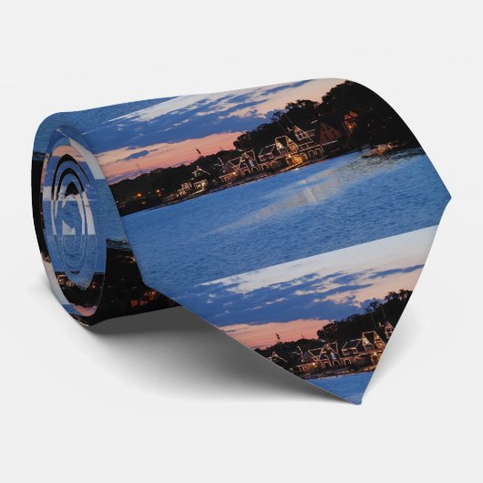 Cravate Crépuscule de rangée de Boathouse (Roulé)