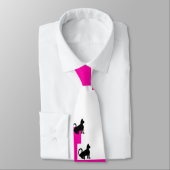 Cravate Cricket de cricket de chats noirs, épicerie rose c (Attaché)
