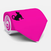 Cravate Cricket de cricket de chats noirs, épicerie rose c (Roulé)