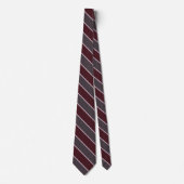 Cravate Crimson And Grayish Red Plus Pink Rose Stripes (Devant)