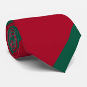 Cravate Crimson et Green Large Regimental Stripe (Roulé)