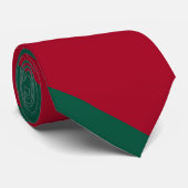 Cravate Crimson et Green Large University Stripe (Roulé)