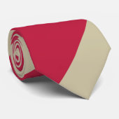 Cravate Crimson et or pâle large bande régimentaire (Roulé)