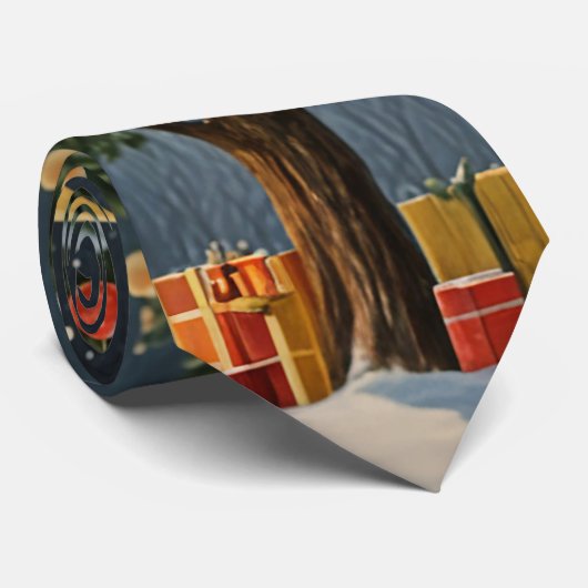 Cravate Crimson Noel (Roulé)