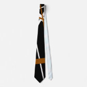Cravate Crisis Cross Sienna Lignes Brown et blanches (Devant)