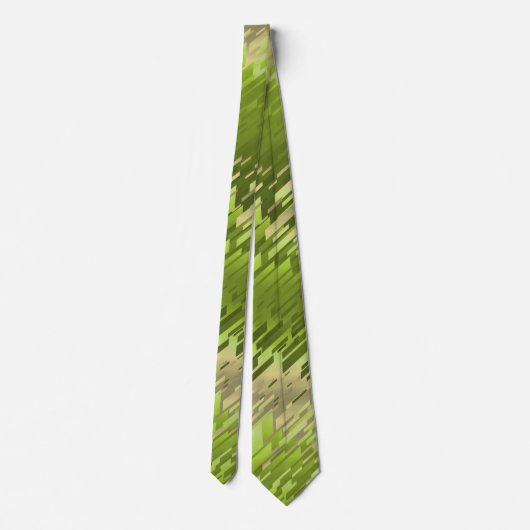 Cravate Cristal Prisme Rayé Spectre Vert Deux Côtés (Dos)
