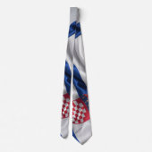 Cravate Croate drapeau texture soie (Dos)