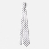 Cravate Crochets gris sur blanc (Dos)